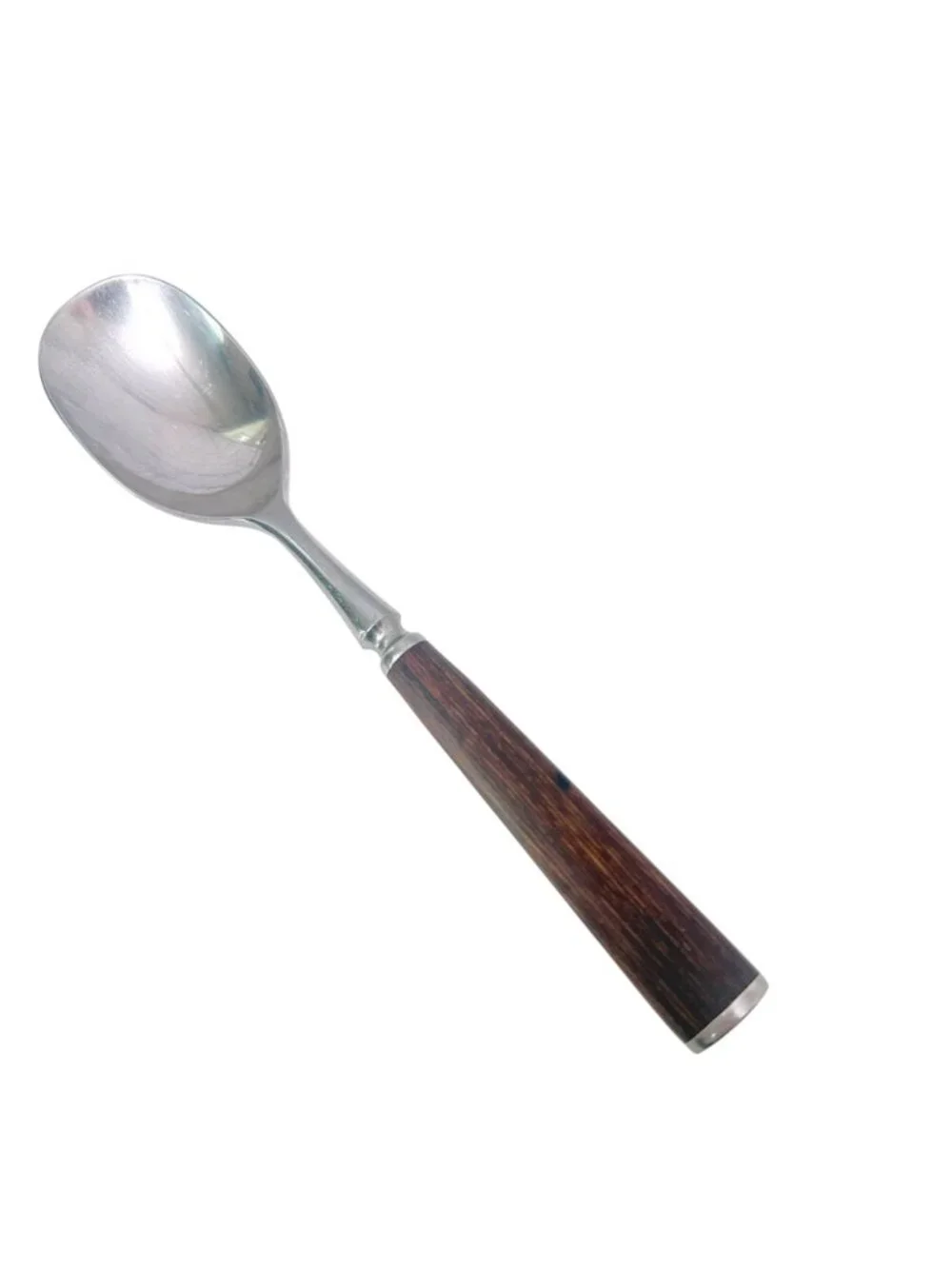 DANSK Anvil Soup Spoon Wood Handle Danish Design Flatware